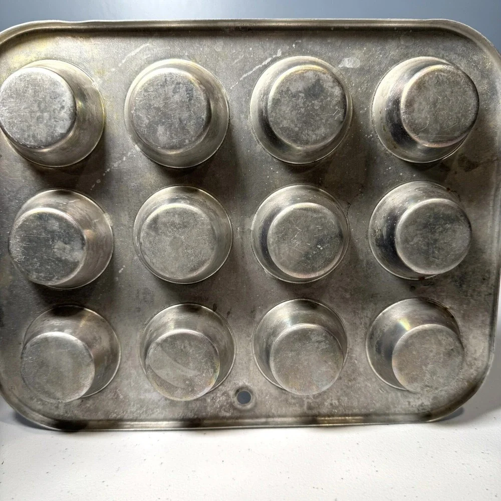 Vintage‎ Retro Baking, COMET Aluminum 12 Mini Muffin Tray, Made in the USA